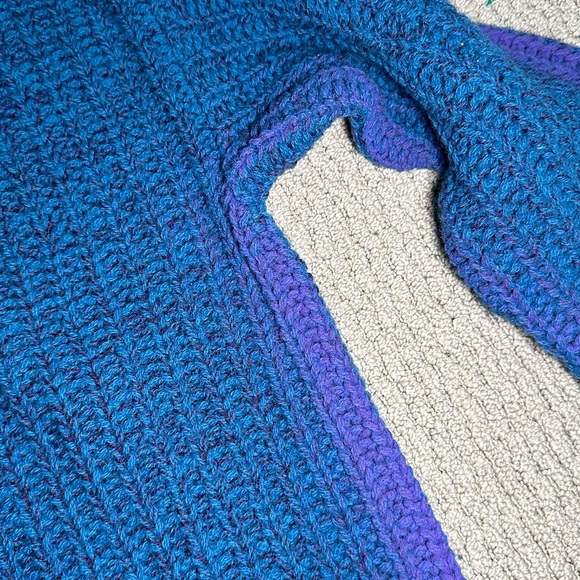 Marni Blue Rib-Knitted Sweater with Purple Ombré Effect - Picture 6 of 8